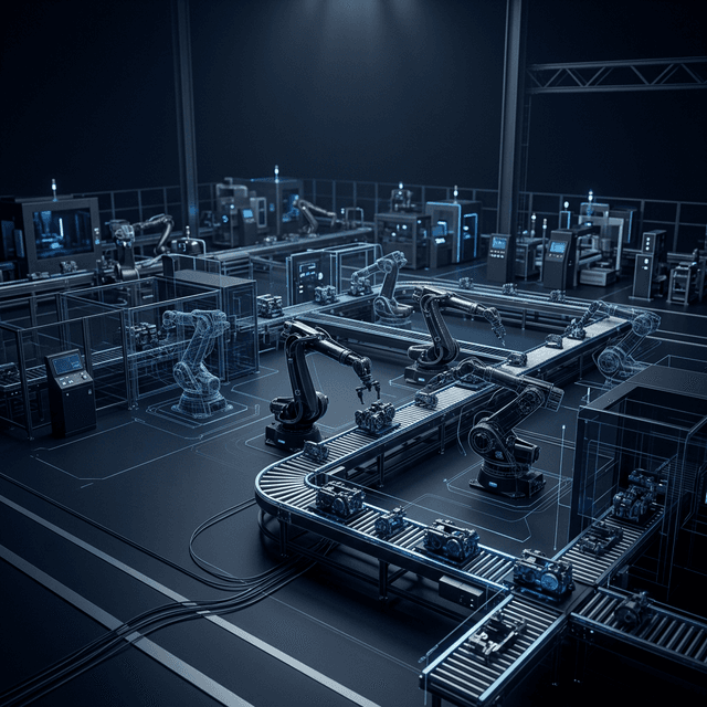 Production flow modeled in a Digital Twin